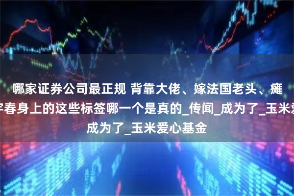 哪家证券公司最正规 背靠大佬、嫁法国老头、瘫痪！李宇春身上的这些标签哪一个是真的_传闻_成为了_玉米爱心基金